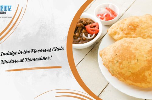 Graphic Saying: Indulge in the Flavors of Chole Bhature at Namashkar!